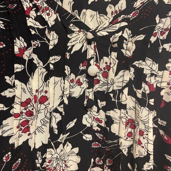 Fun2Fun women’s blouse in black and white floral Size L - Picture 2 of 7